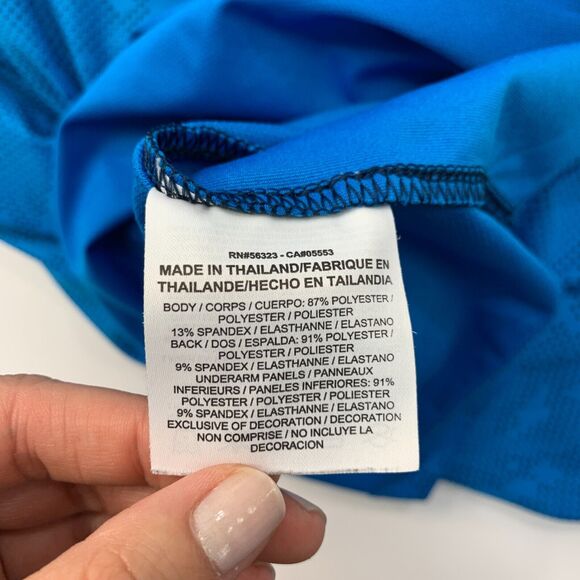 Nike Golf Polo Shirt Mens XL Extra Large Blue Standard Fit Mobility Micro Geo - Picture 9 of 12